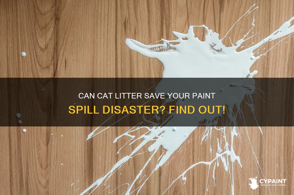 does cat litter help with paint spill