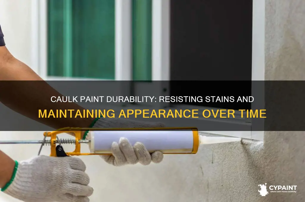 does caulk paint hold up to stains