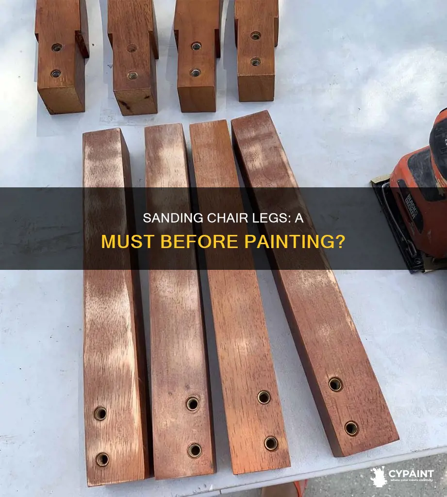 does chair legs have to be sanded before painting