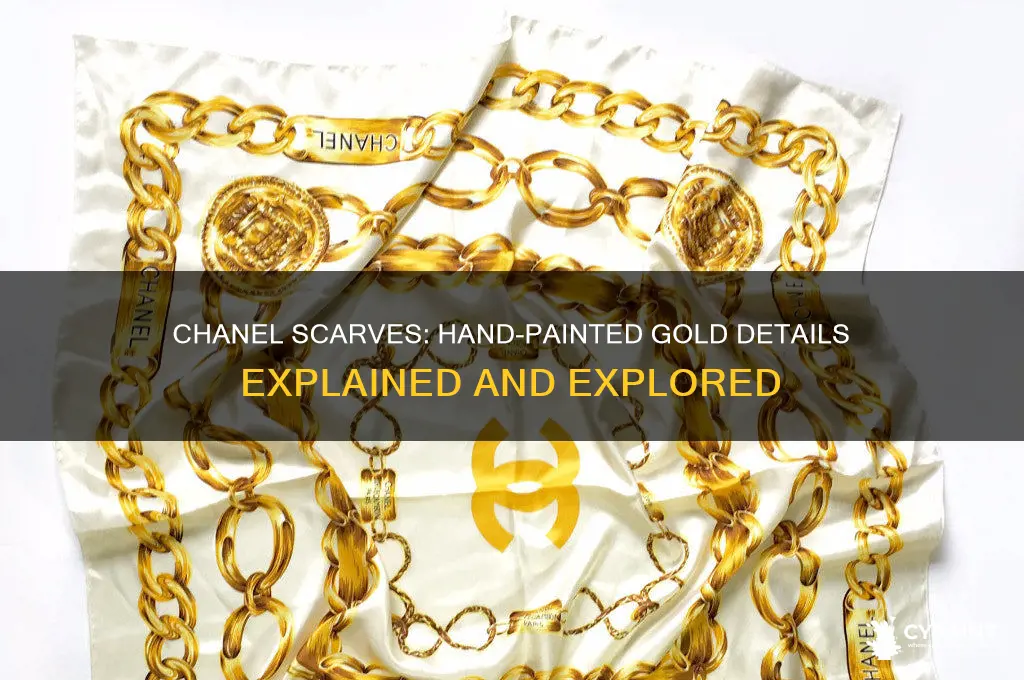 does chanel have hand painted gold on scarf