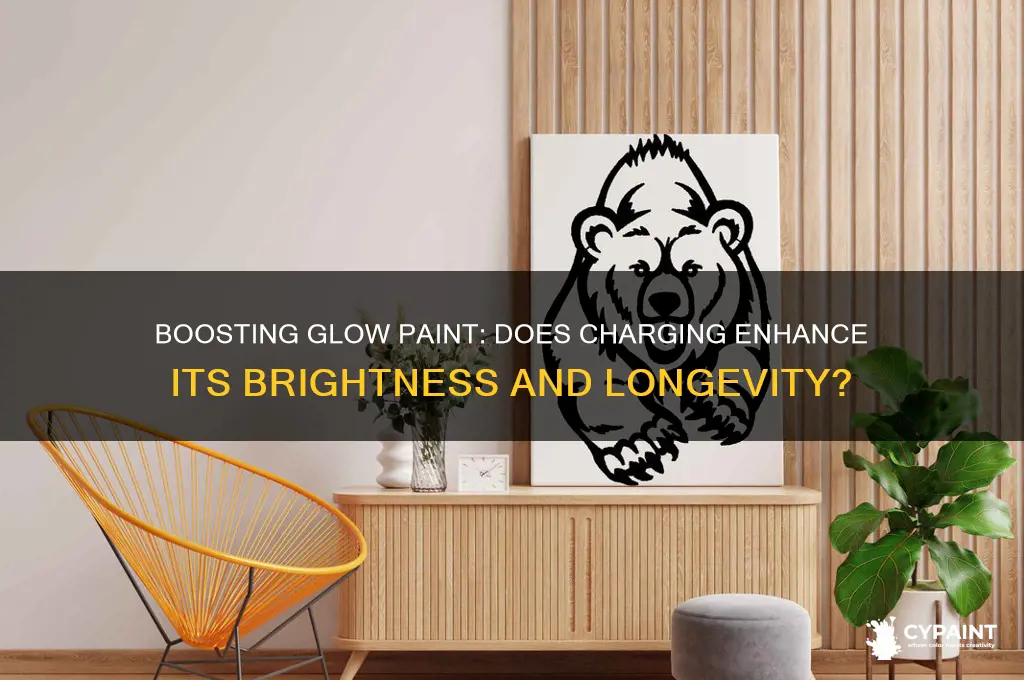 does charging glow paint increase it