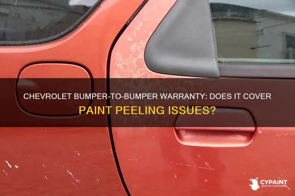 does chevrolet bumper to bumper cover paint peeling