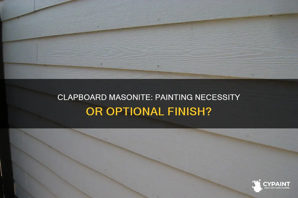 does clapboard masonite have to be painted