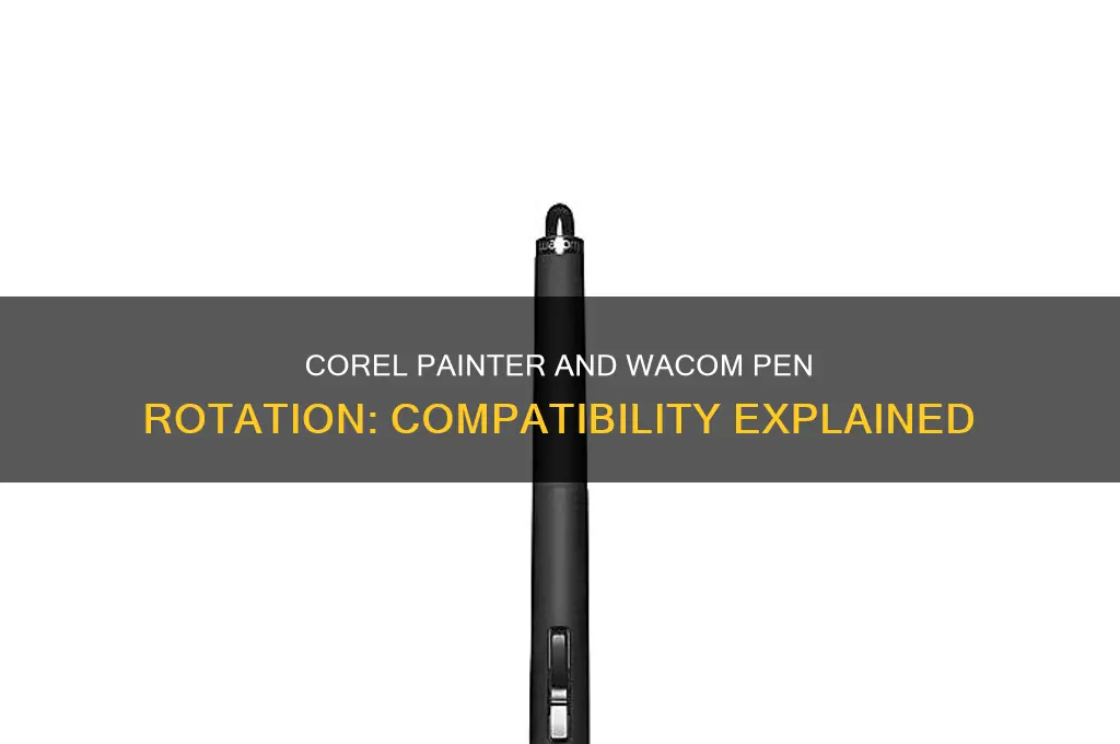 does corel painter support wacom pen rotation