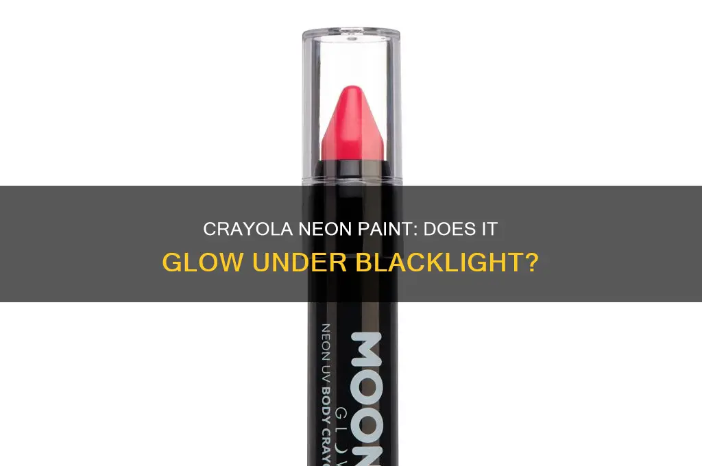 does crayola neon paint glow under a blacklight