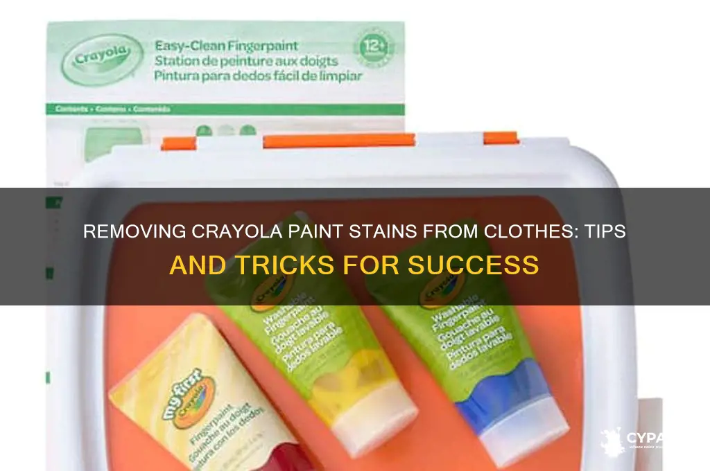 does crayola paint come out of clothes