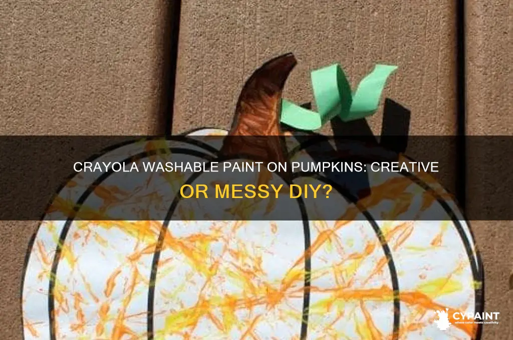 does crayola washable paint work on pumpkins
