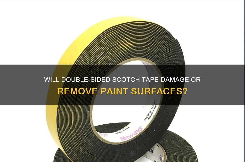 does double sided scotch tape tear off paint