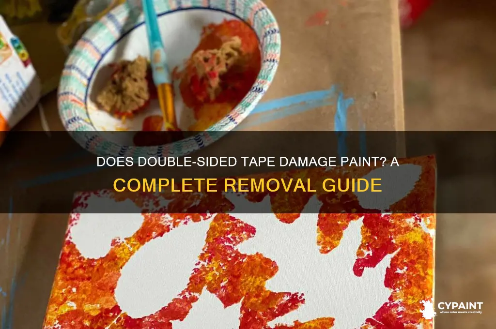 does double sided tape take off paint