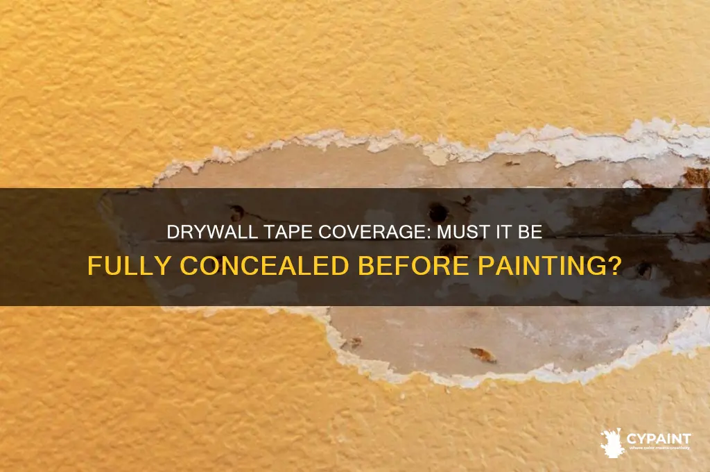does drywall tape had to be completely covered before painting