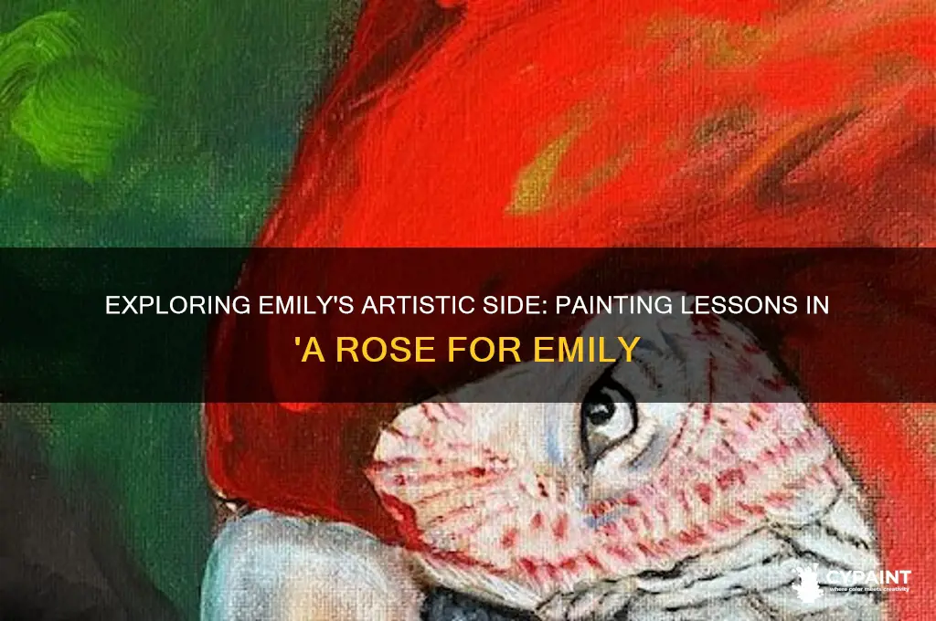 does emily do painting lessons in a rose for emily