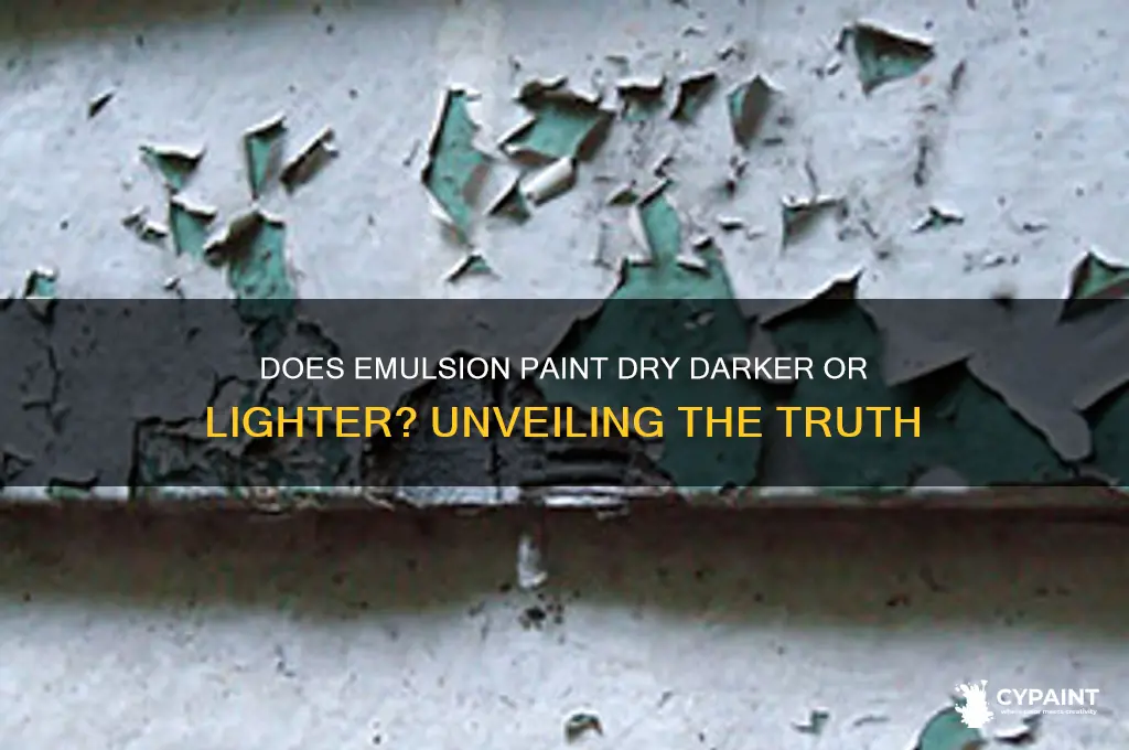 does emulsion paint dry darker or lighter