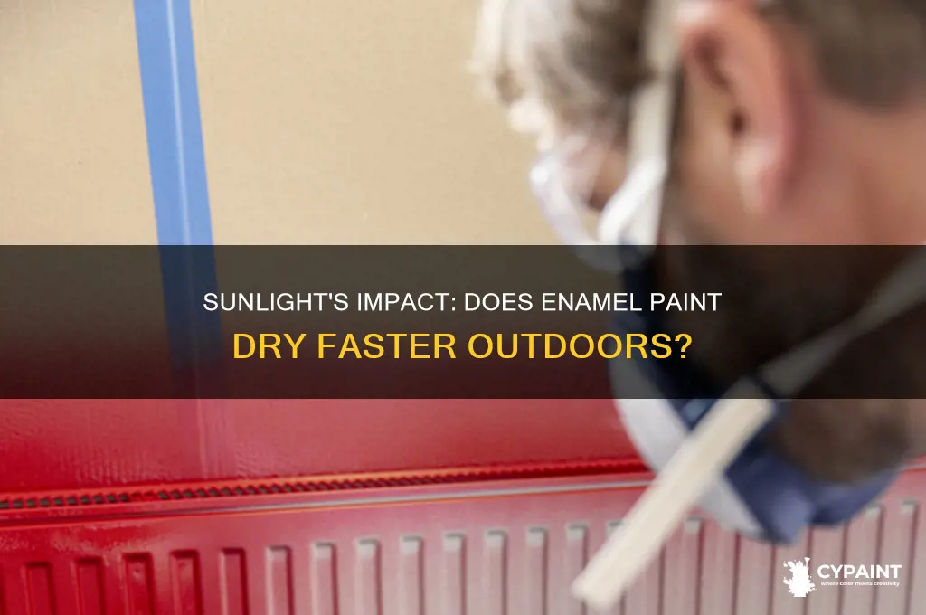 does enamel paint dry faster in the sun