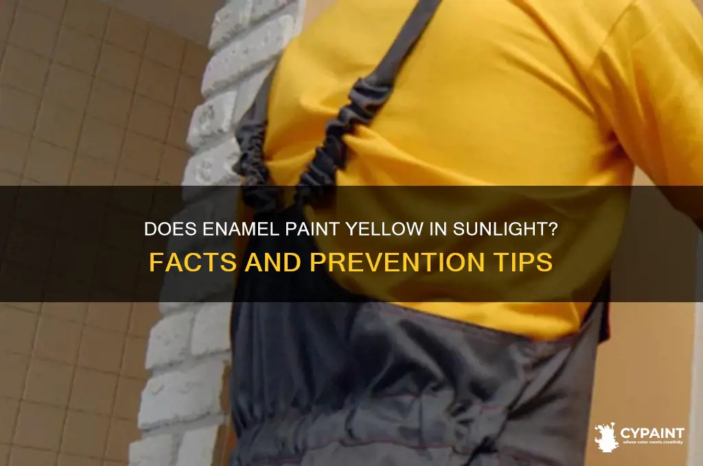 does enamel paint yellow in the sun