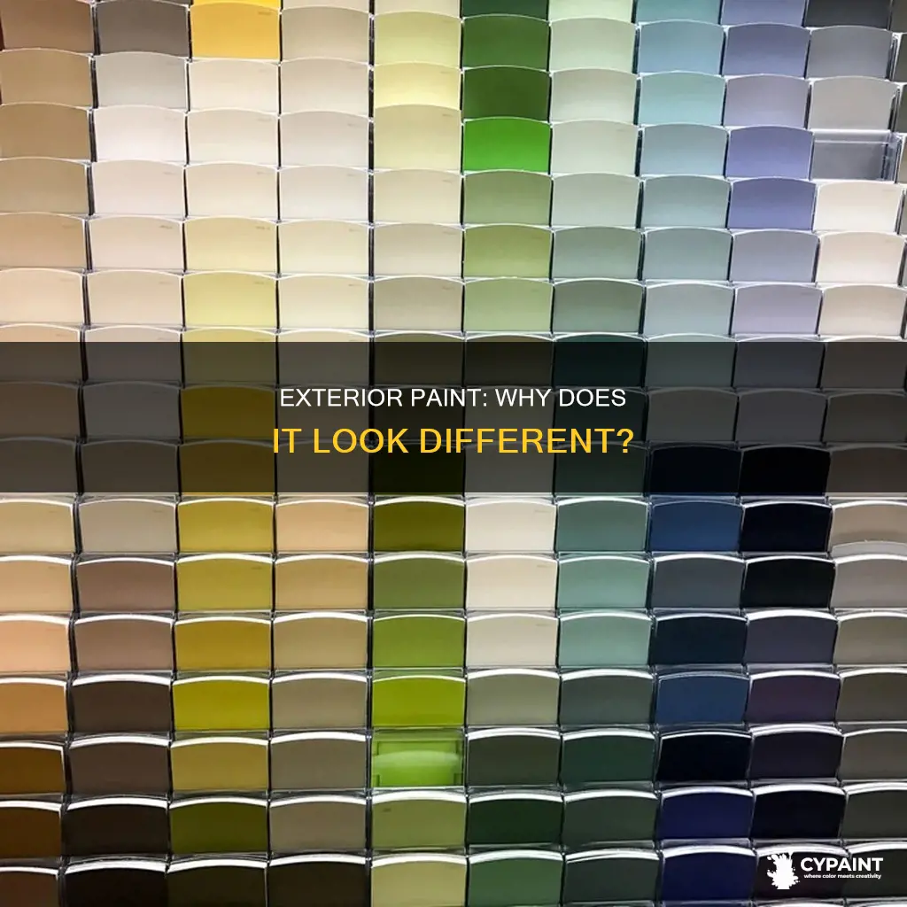 does exterior paint look darker or lighter than sample