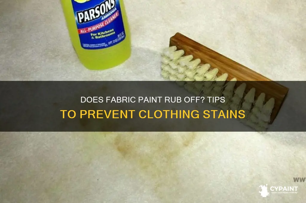 does fabric paint rub off on clothes