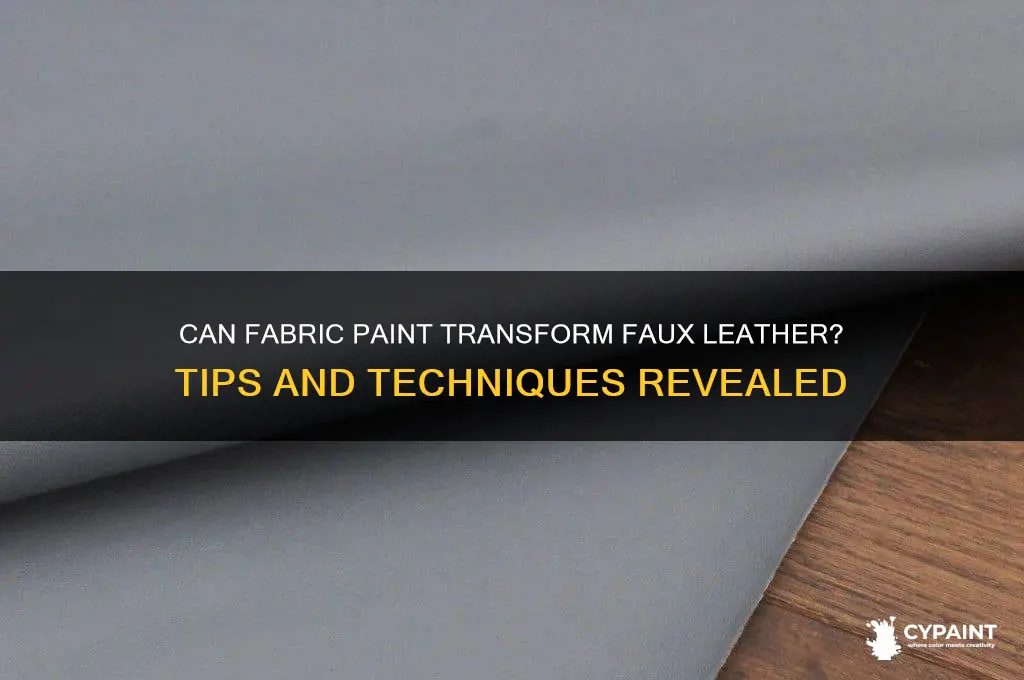 does fabric paint work on faux leather