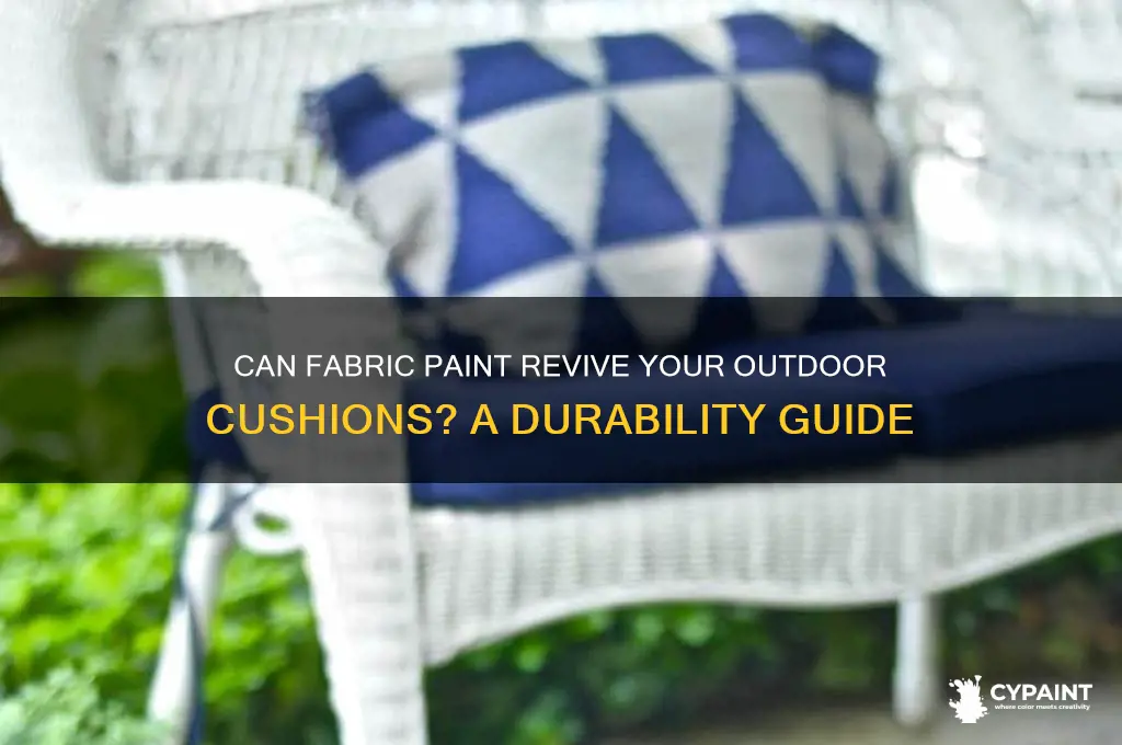 does fabric paint work on outdoor cushions