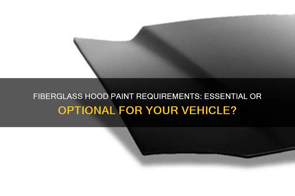 does fiberglass hood have to be painted