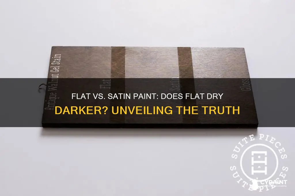 does flat paint dry darker than satin