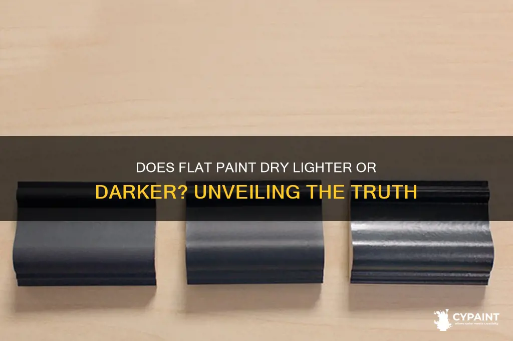 does flat paint dry lighter or darker
