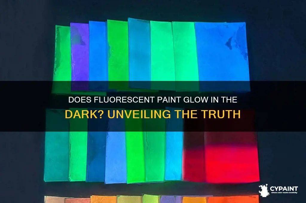does fluorescent paint glow in the dark