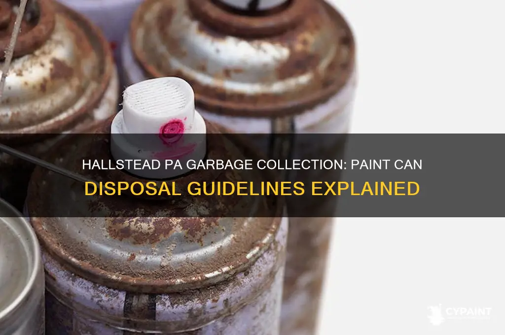 does garbage collection in hallstead pa pick up paint cans