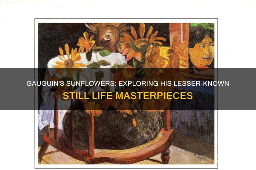 does gaughin have a painting with sunflowers