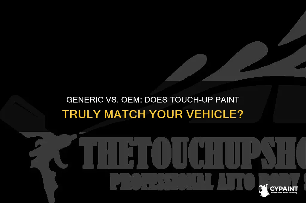 does generic touch up paint match oem paint for vehicles