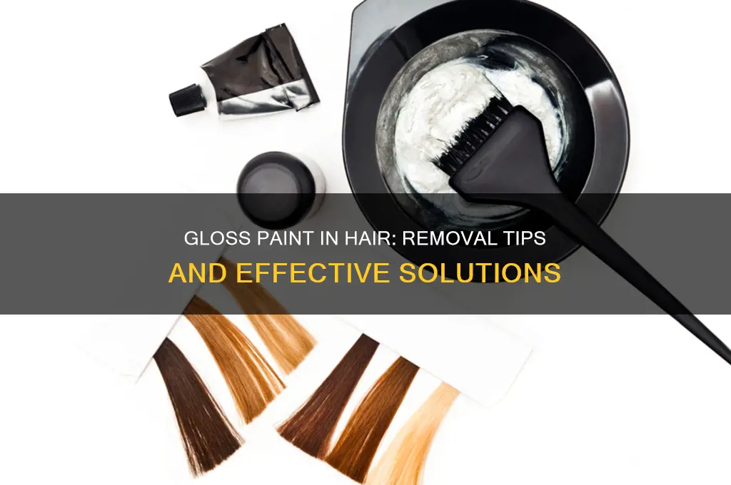 does gloss paint come out of hair