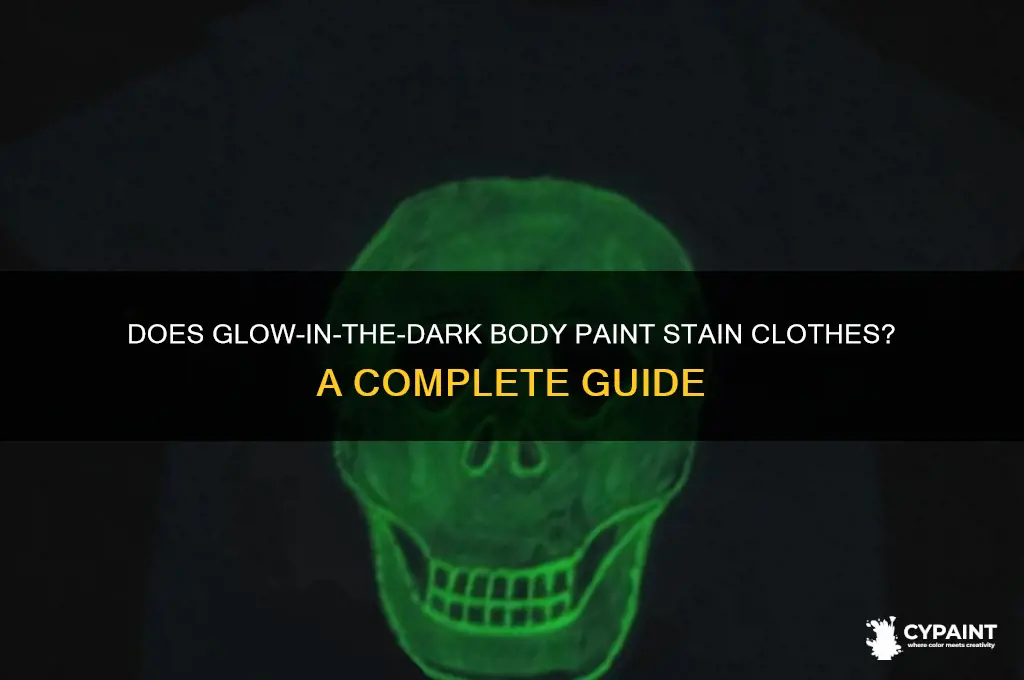 does glow dark body paint stain clothes