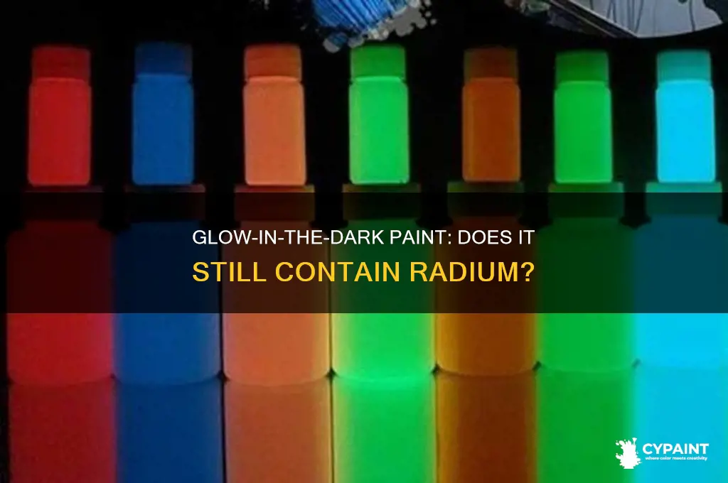 does glow in the dark paint contain radium