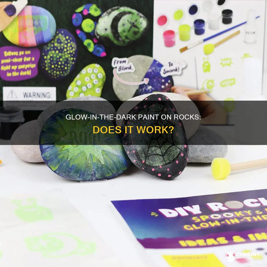 does glow in the dark paint work on rocks
