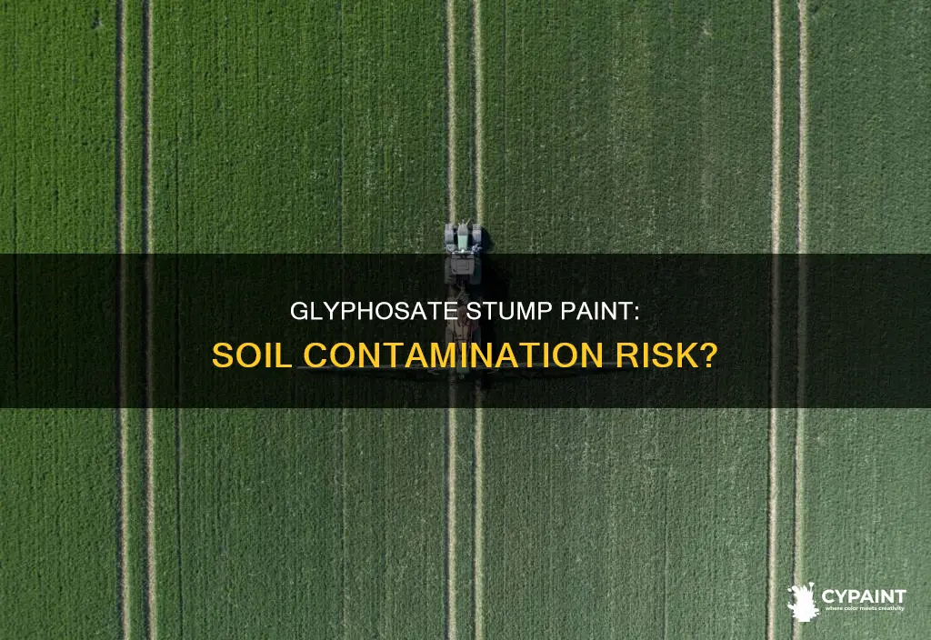does glyphosate painted on stumps remain in the soil