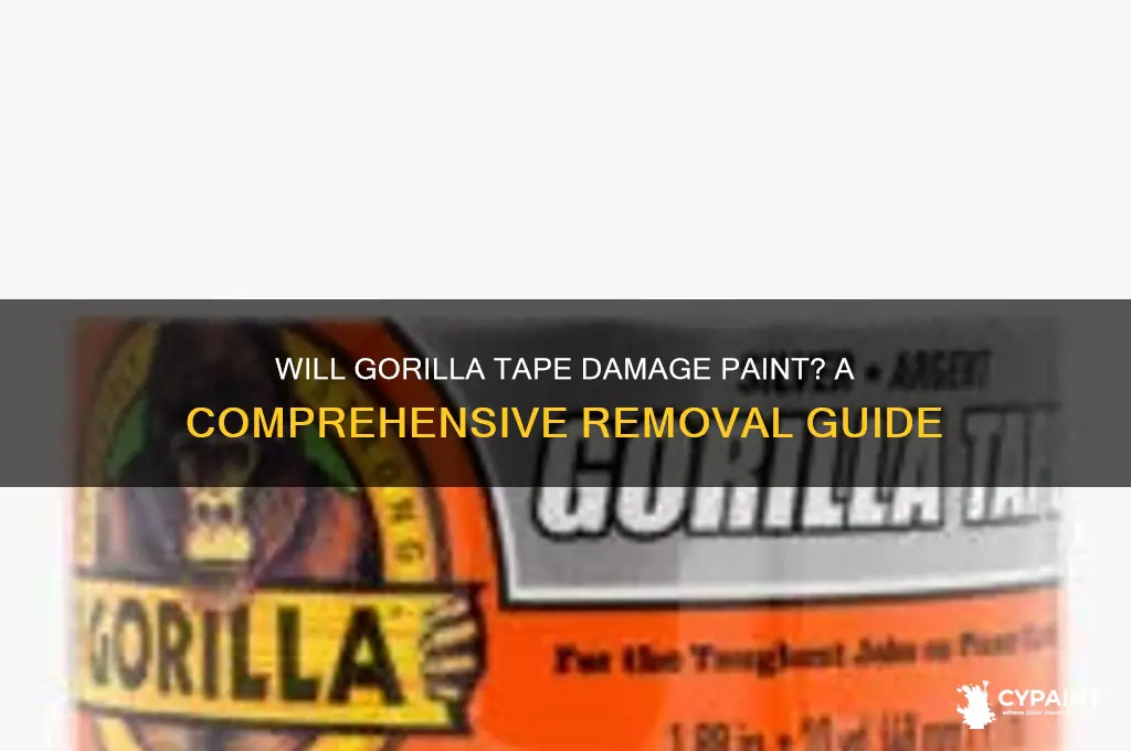 does gorilla tape take off the paint