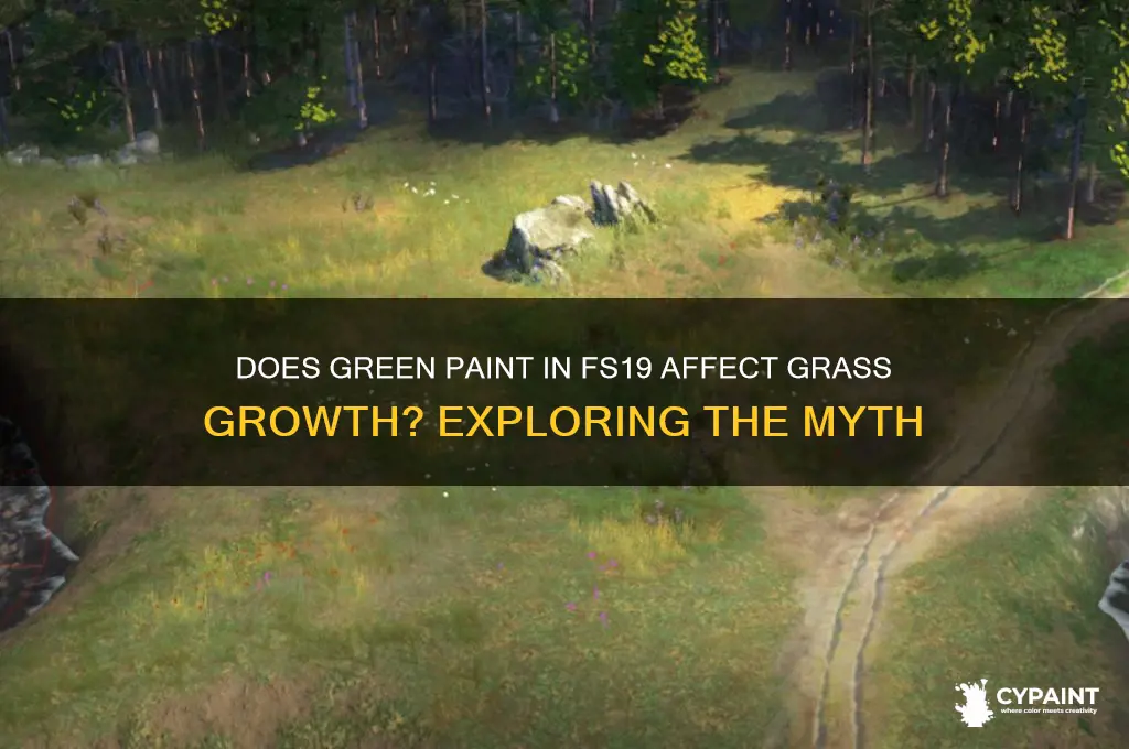 does grass grow on the green paint fs19