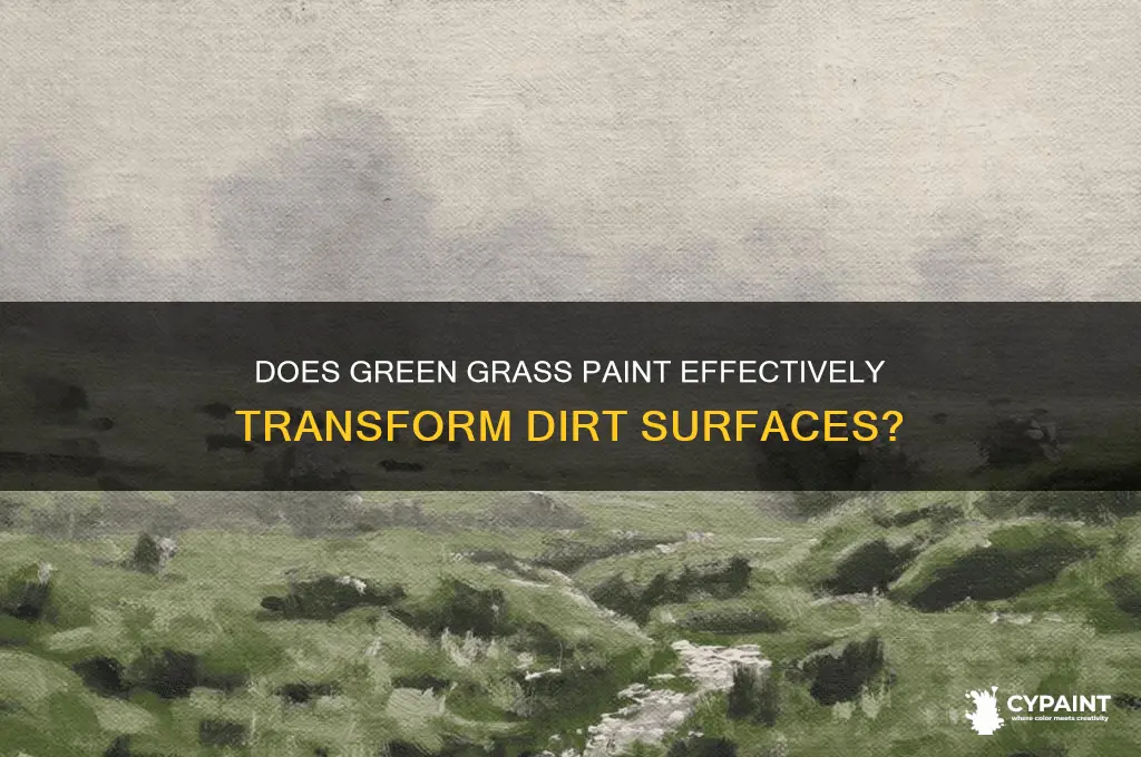 does green grass paint work on dirt