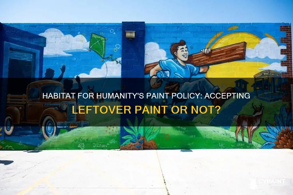 does habitat for humanity except leftover paint