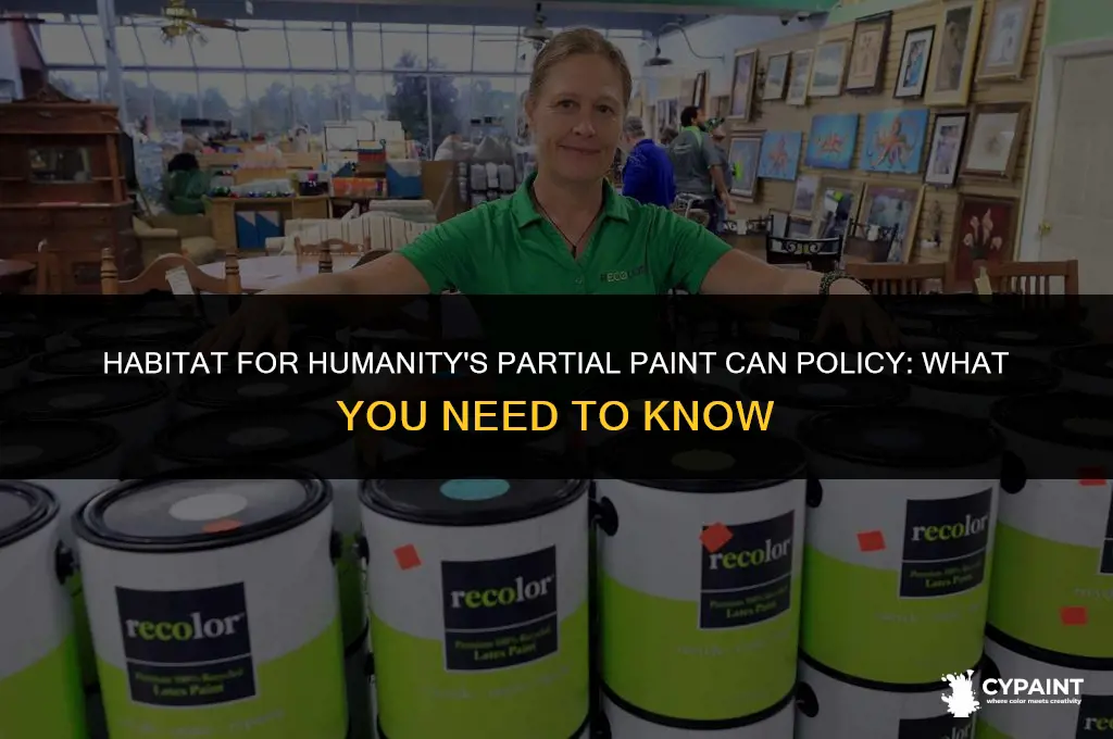 does habitat for humanity take partial paint cans