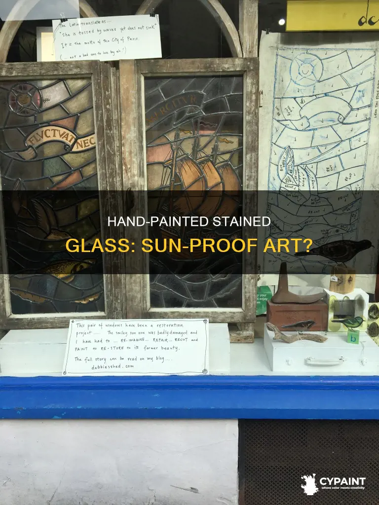 does hand painted stained glass hold up to sun