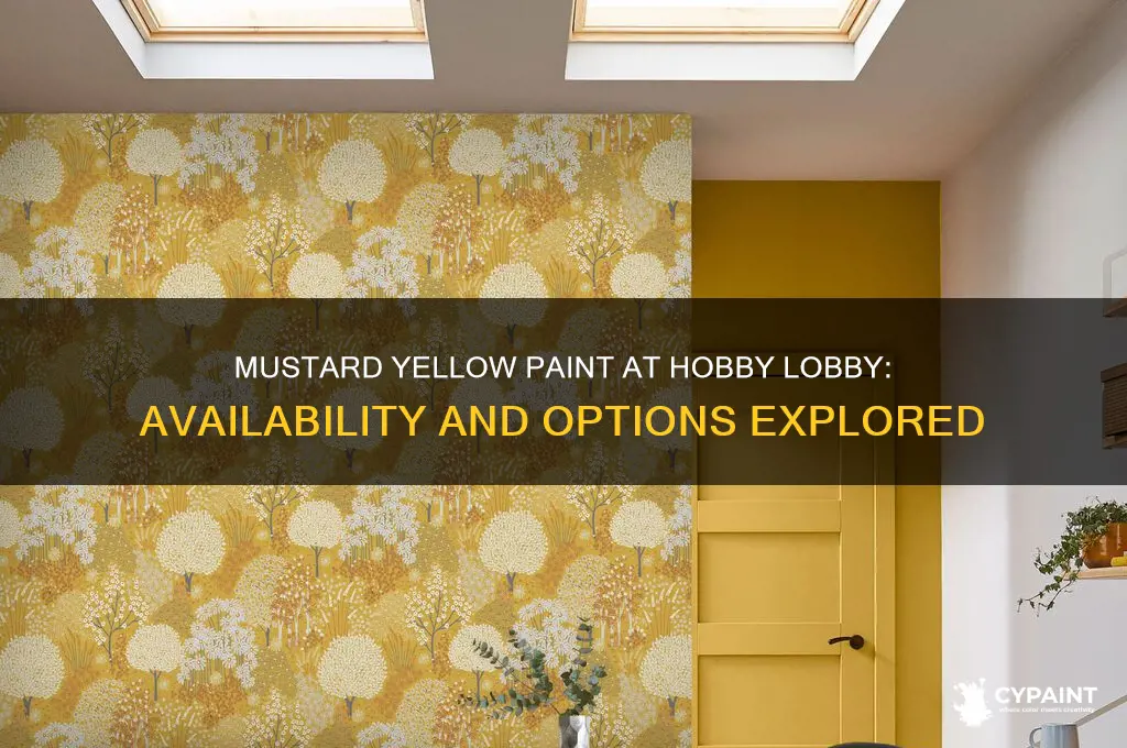 Mustard Yellow Paint At Hobby Lobby: Availability And Options Explored | CyPaint