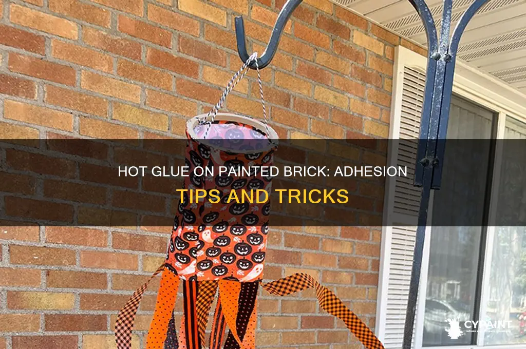 does hot glue stick to painted brick