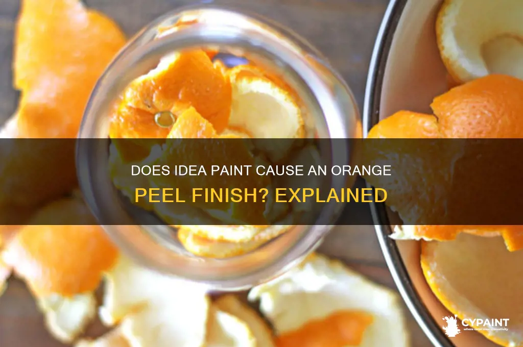 does idea paint leave an orange peel look