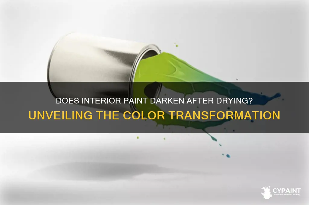 does interior paint darken after it dries