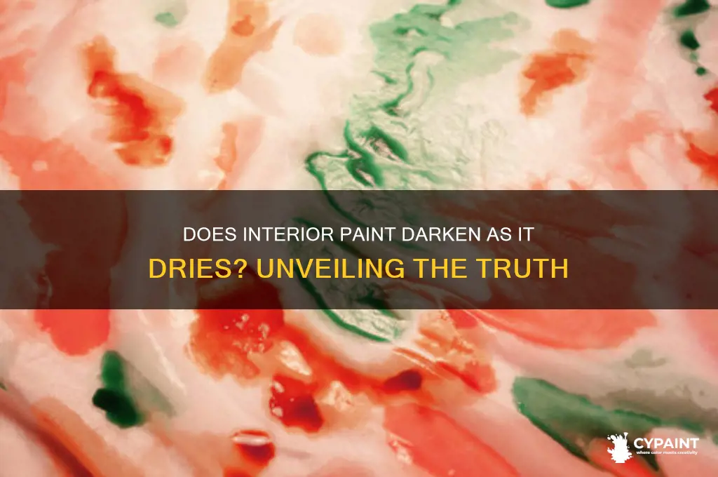 does interior paint look darker when it dries