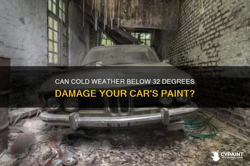 does it hurt auto paint to be below 32 degrees