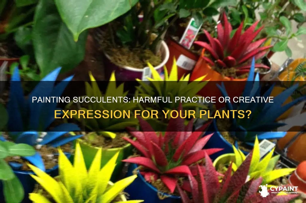 does it hurt succulents to paint them
