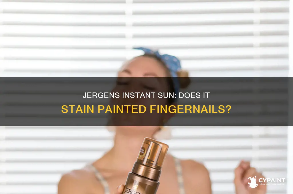 does jergens instant sun stain painted fingernails