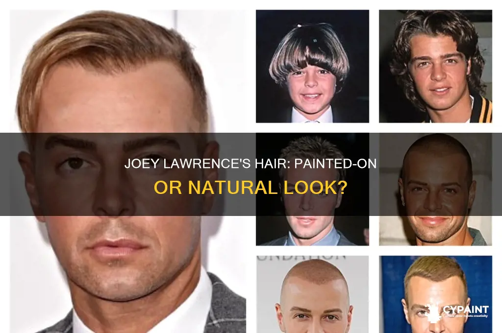 does joey lawrence have painted on hair