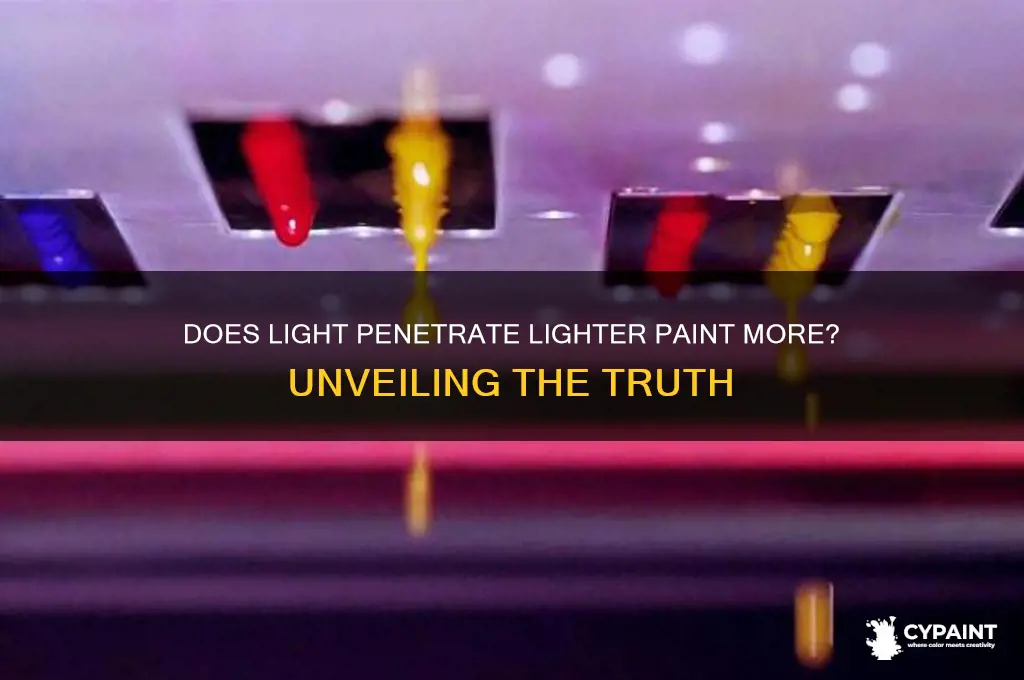 does light shine through lighter paint more